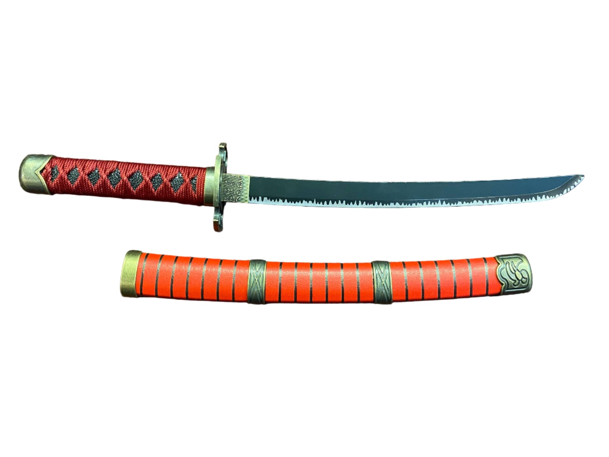 Sword with red and gold sheath 