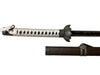 Sword with decorative sheath on a white background
