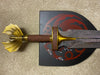 Decorative sword with gold and brown handle