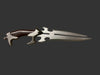 Decorative dagger with a foam handle on a white background