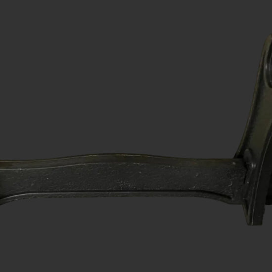 Black plastic stand on a black background