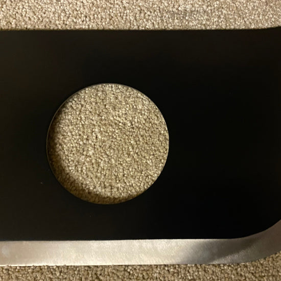 Black sword with a circular cut out