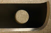 Black sword with a circular cut out