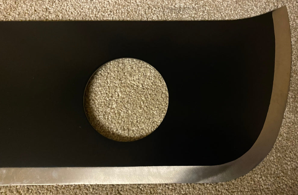 Black sword with a circular cut out
