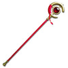 Red and gold magic wand with a red gem on a white background