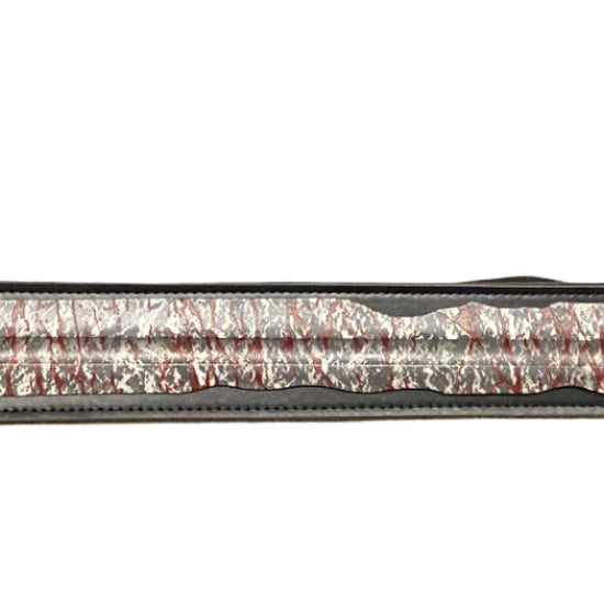 Decorative sword with a detailed handle on a white background