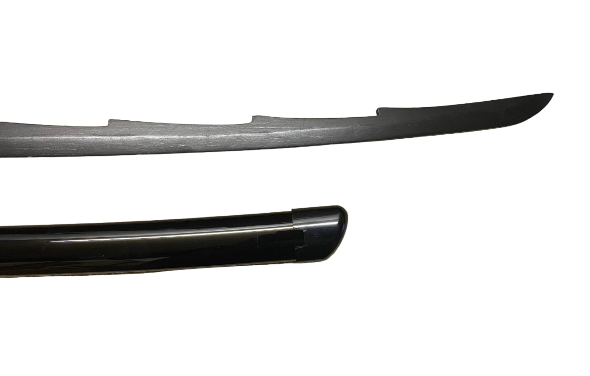 One black curved blade on a white background
