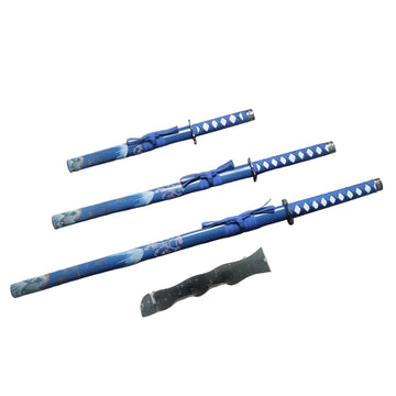 Blossom Blue Samurai Sword Set