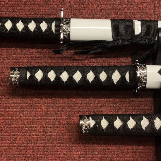 White & Black Samurai Sword Set