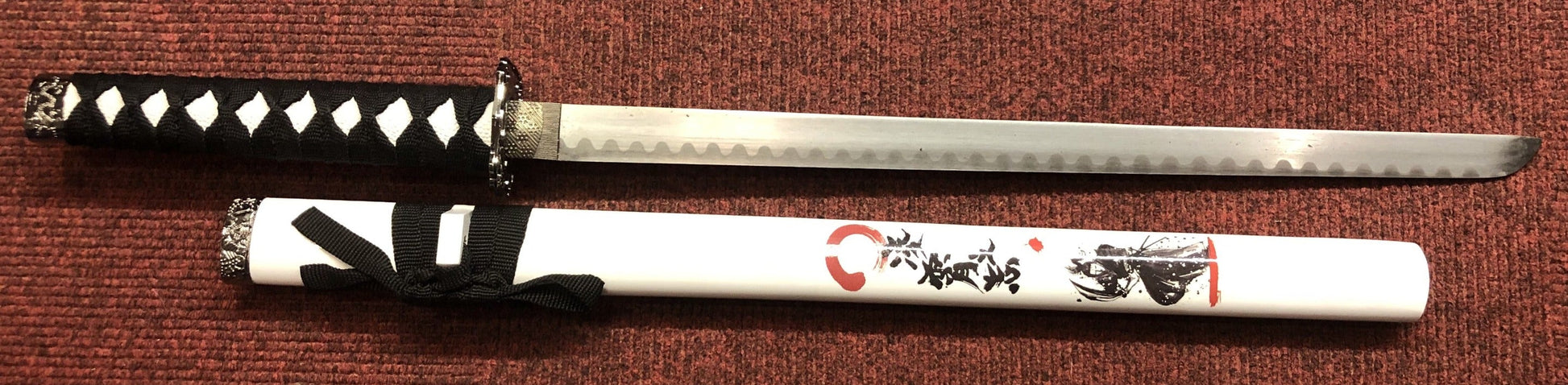 White & Black Samurai Sword Set
