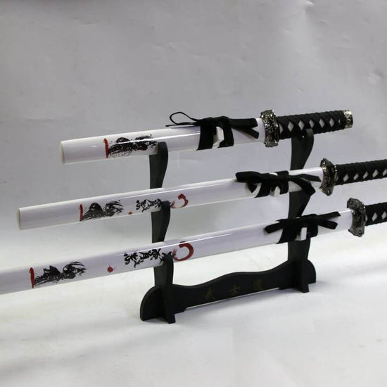 White & Black Samurai Sword Set