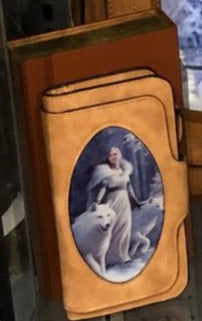 Winter Guardians Wolf Suede 3D Purse - Anne Stokes