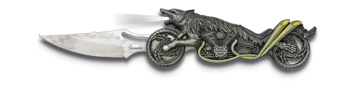 Wolf Biker (Light) Lock Knife
