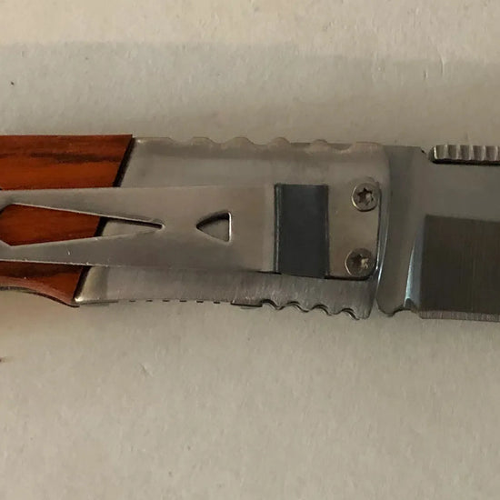Wood Handle Lock Knife