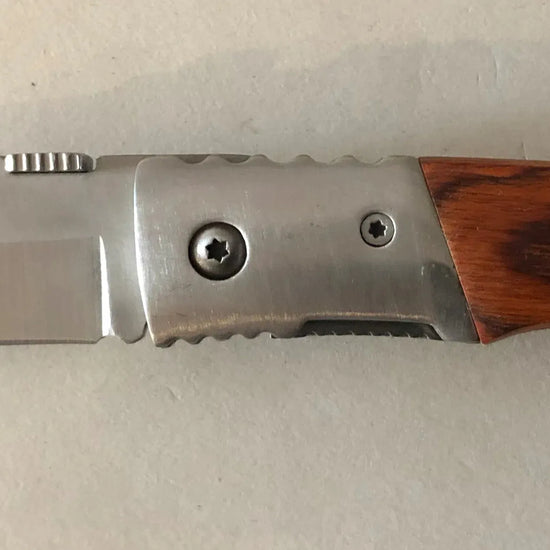 Wood Handle Lock Knife