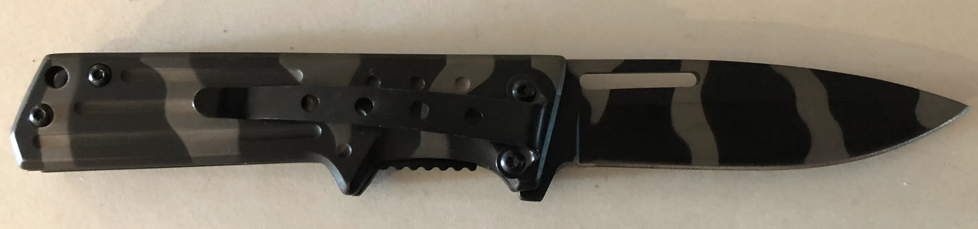 Zebra Camo Lock Knife