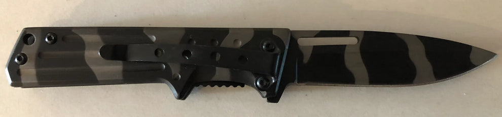 Zebra Camo Lock Knife
