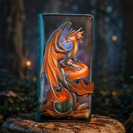 Mushroom Dragon Embossed Purse Anne Stokes