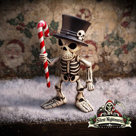 Candy Man Christmas Skeleton Silent Nightmares Figurine