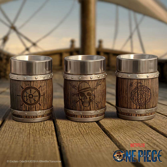 One Piece Barrel Set of 3 Shot Glass Set