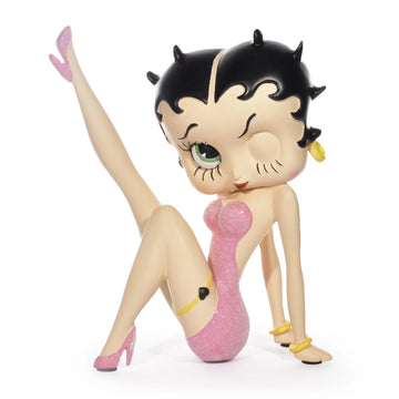 Betty Boop Figurine | Pink Glitter | Leg Up