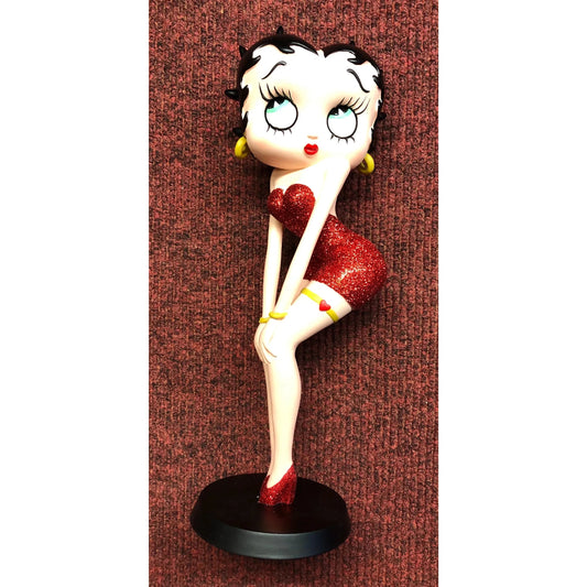 Betty Boop Figurine | Red Glitter Classic Pose