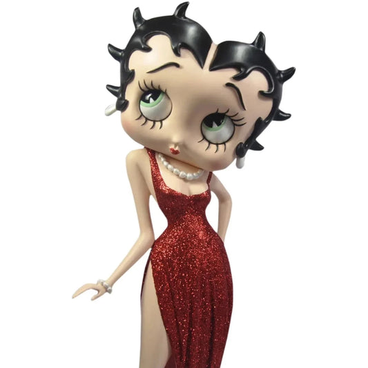 Betty Boop Figurine | Red Glitter Evening Dress