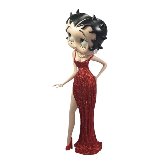 Betty Boop Figurine | Red Glitter Evening Dress
