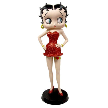 Betty Boop Figurine | Red Glitter Garter