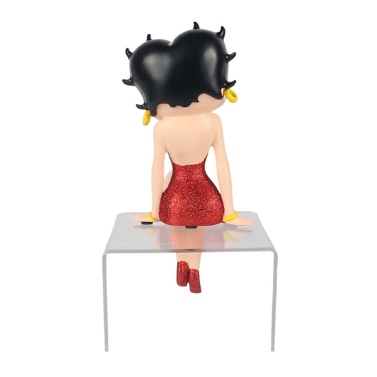 Betty Boop Figurine | Red Glitter Shelf Sitter