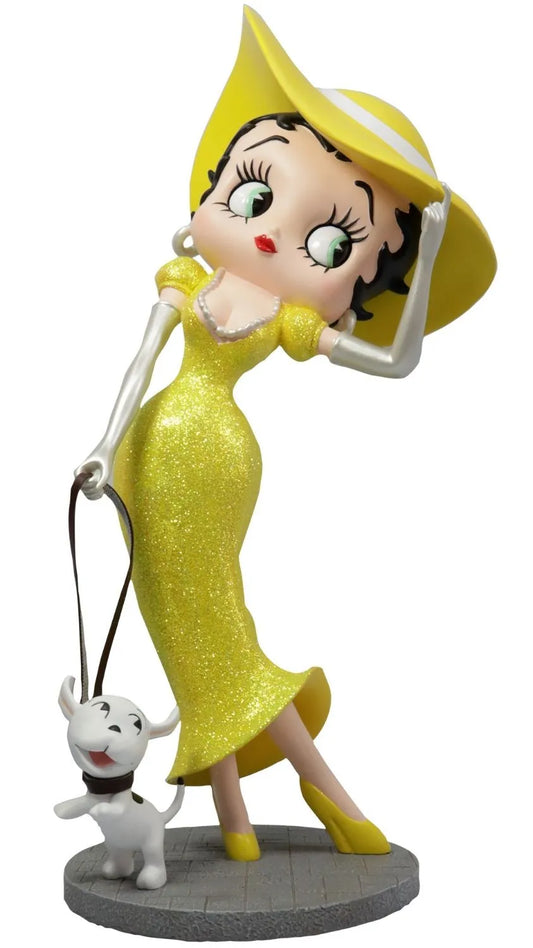Betty Boop Figurine | Yellow Glitter | Walking Pudgy | PRE-ORDER