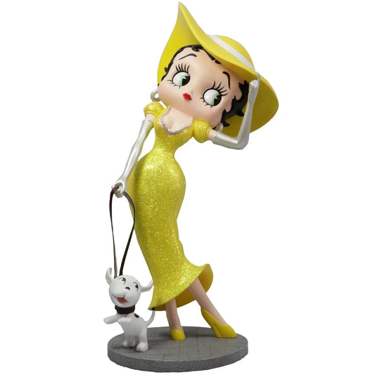 Betty Boop Yellow Glitter Walking Pudgy Figurine