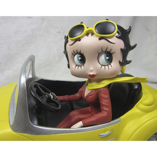 Betty Boop Figurine | Yellow Sports Car