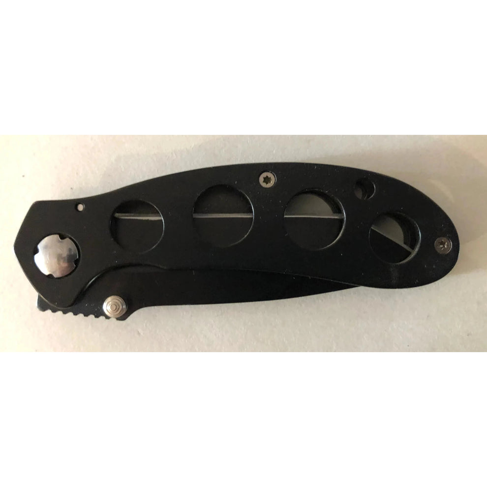Black Four Hole Lock Knife