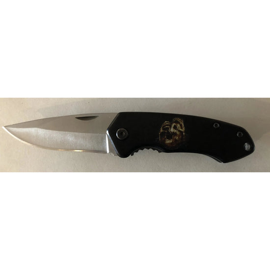 Black Sails Gold Skull Lock Knife