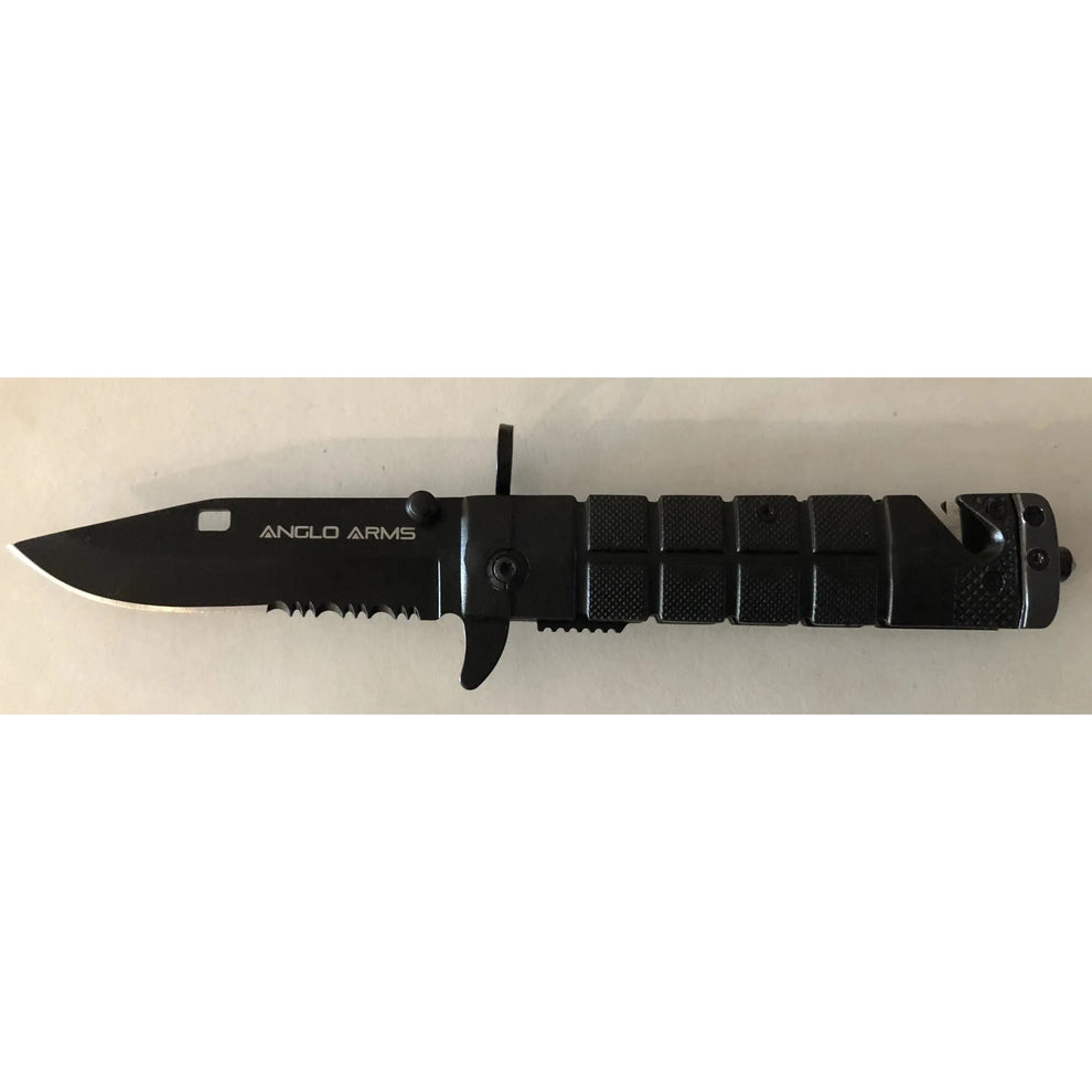 Black Survival Lock Knife