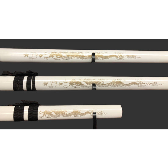 Golden Dragon (White) Samurai Sword