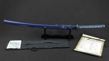 Warriors Rage Blue | Minamoto | 1060 Clay Tempered | Katana