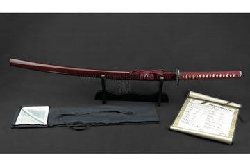 Warriors Rage Red | Minamoto | 1060 Clay Tempered | Katana