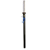 Sword with a white blade and black handle on a white background.