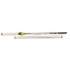 sword handle with gold accents on a white surface