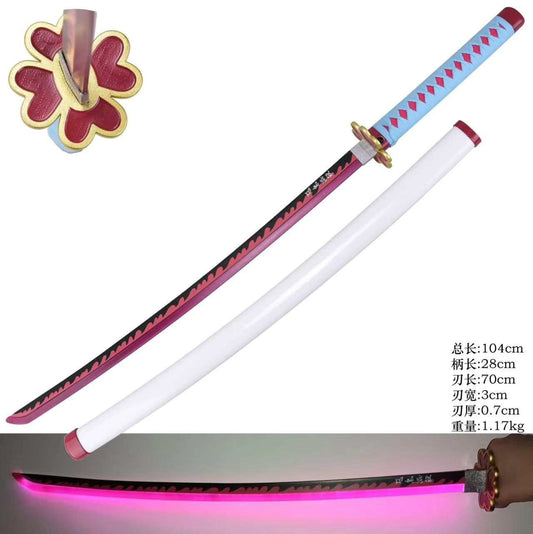Mitsuri Kanroji Nichirin | Demon Slayer | Metal | Light Up | Katana Sword