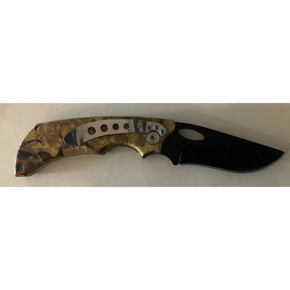 Camo Tree Effect Lock Knife