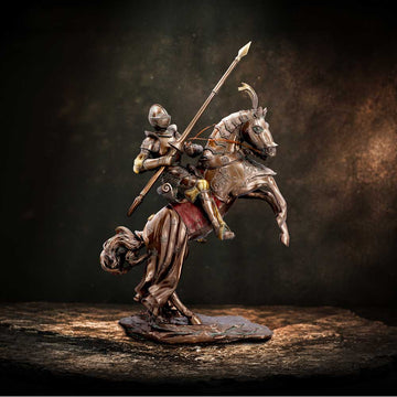 Knights Horseback Charge Figurine