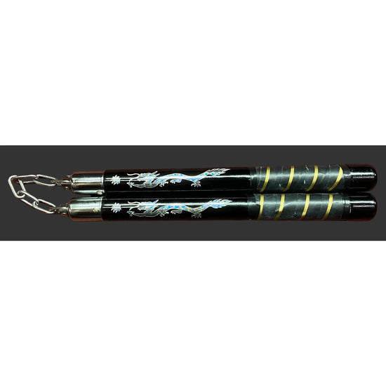 Dragon Wrapped Wooden Nunchucks