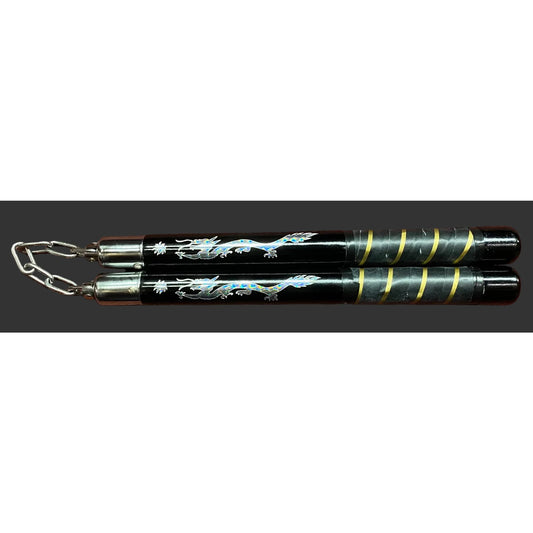 Dragon Wrapped Wooden Nunchucks