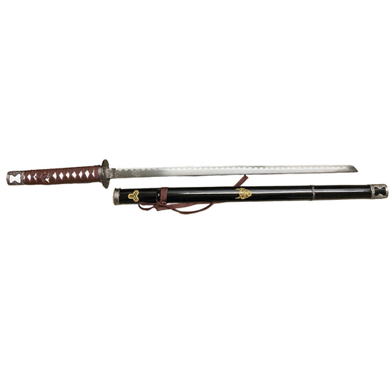 Sword with sheath on a white background