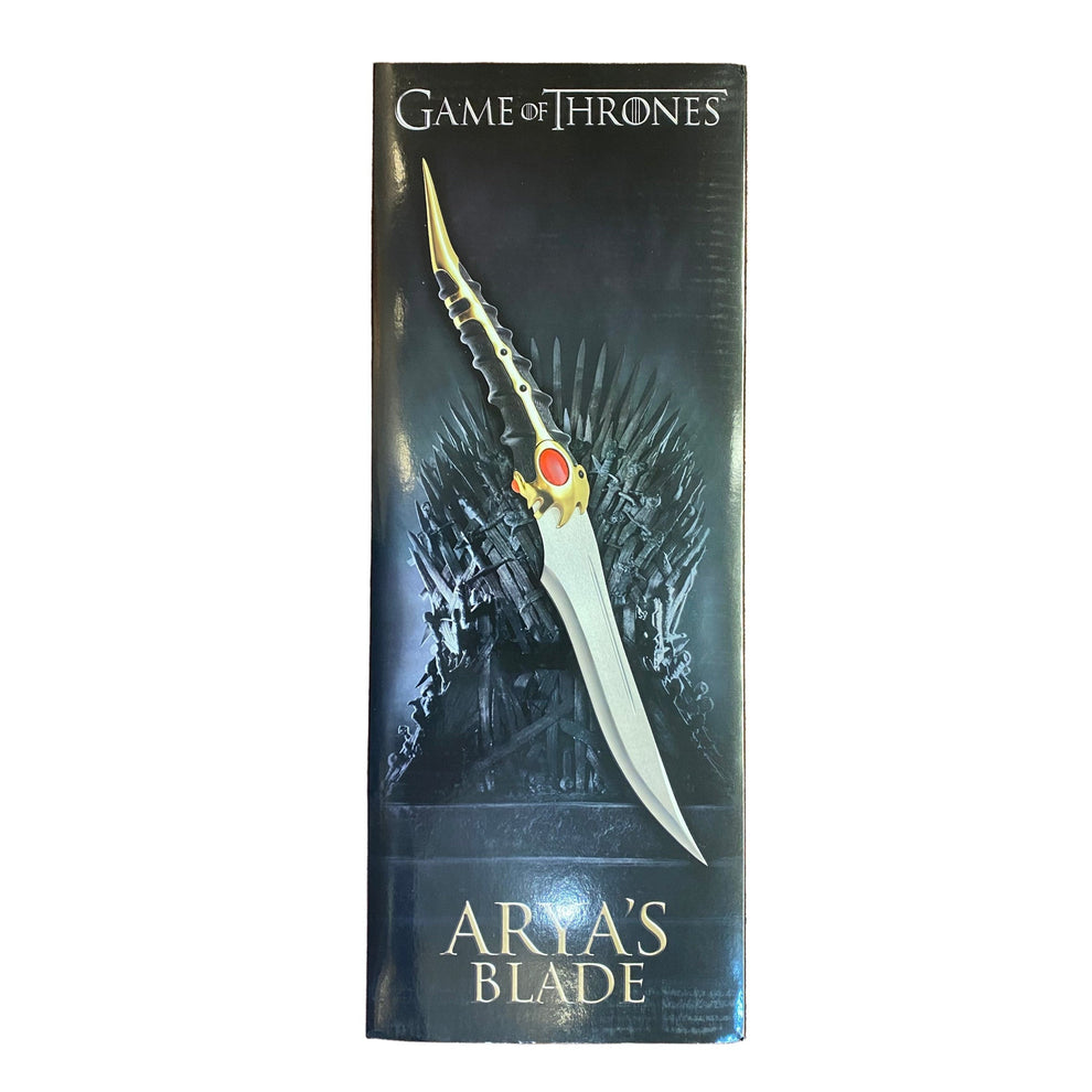 Box of 'Aria's Blade' from 'Game of Thrones' on a white background