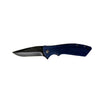 Blue Pakkawood Handle Lock Knife