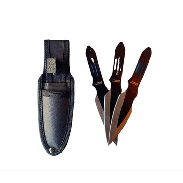 Black Silver Throwing Knives